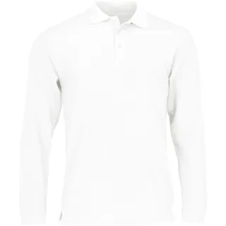 Fruit of the Loom PREMIUM LONG SLEEVE POLO Herren langarm Poloshirt aus 100% Baumwolle, weiß, L