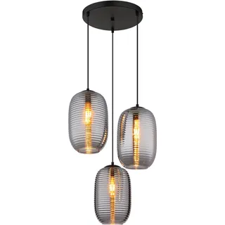 GLOBO JEFREY 3-flg. 120 cm rund grau