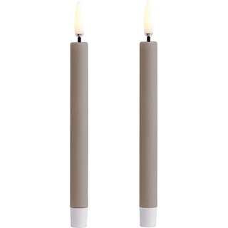 Piffany Copenhagen, LED Kerzen, Uyuni - LED mini taper candle 2-pack - Sandstone, Smooth - 1,3x13,8 cm (UL-TA-SAW-01312-2) (2 x)