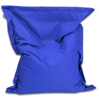 BuBiBag Sitzsack 100x70 cm mit Füllung – Handgefertigt – Bean Bag Indoor & Outdoor – Bodenkissen Liegekissen Kinder & Jugendliche – wasserabweisend bequem – Blau