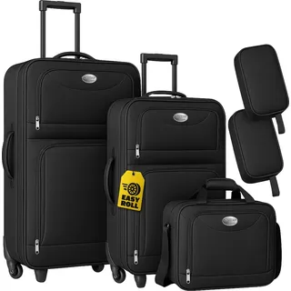 monzana Koffer-Set 4-tlg. schwarz