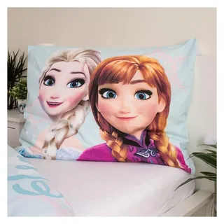 Jerry Fabrics Disney Frozen Eiskönigin Baumwolle Blau 135 x 200 cm + 80 x 80 cm