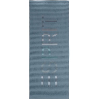 Esprit Saunatuch Spa, Walkfrottier (1-St), mit Schriftzug, gestreift blau