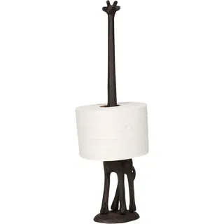 WallCharmers Rustikaler Papierhandtuchhalter, Metall-WC- oder Küchenpapierhalter für Boden oder Arbeitsplatte, rustikale Giraffe