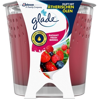 Glade (Brise) Duft-Kerze im Glas, Radiant Fresh Berries, bis zu 30 Stunden Brenndauer, 1er Pack (1 x 129g)