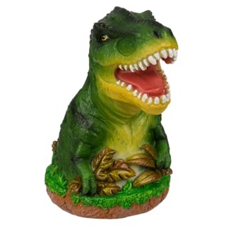 Poly Spardose als T-Rex in grün - Spar-Dino - Dinosparbüchse - Saving-Box, Größe L/B/H: ca. 9 x 9 x 14 cm