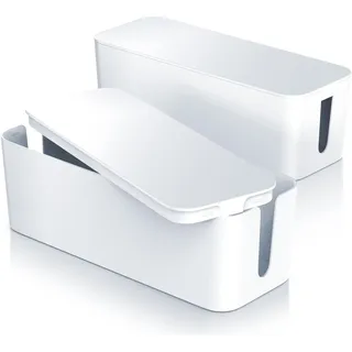 Bearware Kabelbox 26 x 15,5 x 41 cm 2-tlg. weiß
