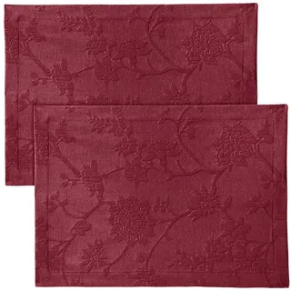 Erwin Müller Platzset Tischset "Arnsberg" 2er-Pack, bügelleicht Uni rot