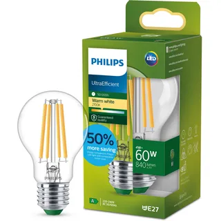 Philips LED-Birne 4W E27 840 lm warmweiß dimmbar