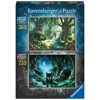 Ravensburger EXIT Puzzle - Das Wolfsrudel/Der magische Wald - 2X Exit Puzzle für Erwachsene und Kinder von 9 bis 99 Jahren