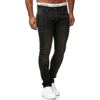 OneRedox Straight-Jeans 600JS (Jeanshose Designerjeans Bootcut, 1-tlg) Freizeit Business Casual schwarz 33