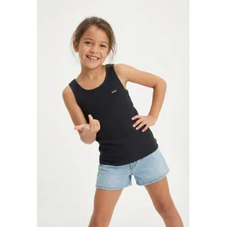 Levi's Ripptanktop LEVI'S KIDS "LVG MEET AND GREET RIBBED TANK", Mädchen, Gr. 8 (128), schwarz, Obermaterial: 95% Baumwolle, 5% Elasthan, Rundhals, Tops, for GIRLS