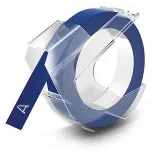 Dymo S0898140, 520106 Prägeband 9mm blau, glänzend 3D, 3m