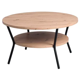 M2 Kollektion Couchtisch Eiche Artisan schwarz 80 x 45 cm