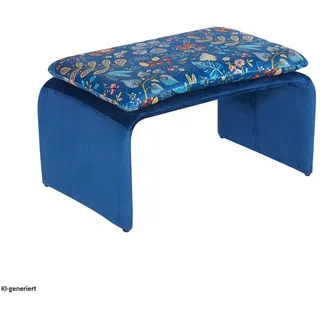 Hti-Living Polsterhocker 61 x 35 x 40 cm Blau