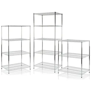Karat Gitterregal Everest 60 x 35 x 90 cm Silber