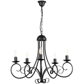 ONLI 4885/5N Lampe Pompei 5 Lichter schwarz