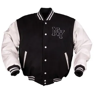 Mil-Tec NY Baseballjacke schwarz/weiß S