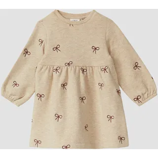 s.Oliver Kuscheliges Sweatkleid mit Stickerei - beige - 92