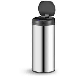 Juskys Mülleimer 50 l Silber