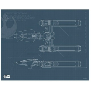 Komar Star Wars Poster EP9 Blueprint Y-Wing  (Star Wars, B x H: 70 x 50 cm)