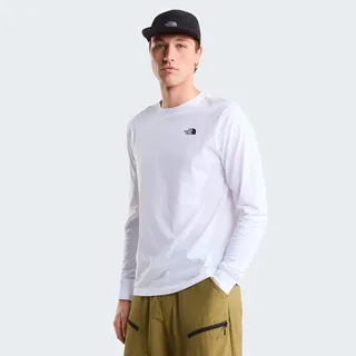 The North Face T-Shirt THE NORTH FACE "M EVOLUTION SIMPLE DOME REGULAR LONG SLE", Herren, Gr. L, tnf weiß, Obermaterial: 100% Baumwolle, normal, Rundhals, Shirts T-Shirt, reguläre Passform, Kurzarm, für Fitness und aktive Freizeit
