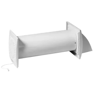 EUROPLAST Ø150 mm Dezentrale Wohnraumlüftung mit Wärmerückgewinnung – Wandlüfter Keramik-Wärmetauscher bis 90%, Energieklasse A, für Schlafzimmer Bad Altbau Neubau, mit Stecker