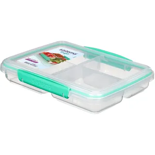 Sistema TO GO-Brotdose mit Fächern zum Portionieren | 820ml Lunchbox mit stapelbarem Design und Clips | 1 Vorratsdose [21560-53C]