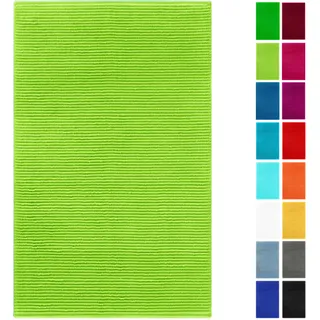 Lashuma Duschvorleger Frottee absorbierend, Linz Läufer Grün - Apfel 50x80 cm