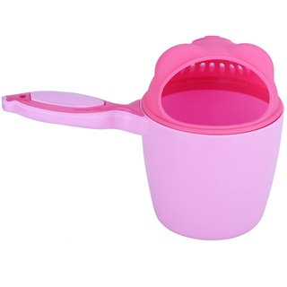 Bade-Spülbecher, Baby-Bad-Spülbecher, Shampoo-Spülbecher, Neugeborenen-Badewanne, Duschspüler, Baby-Badespüler, Eimer, Baby-Badewanne, Wasserfall-Spüler (Rosa)