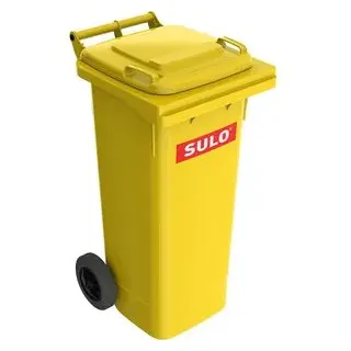 Sulo Mülltonne MGB 80 Liter, gelb, aus Kunststoff, mit Rädern