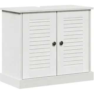 vidaXL Waschbeckenunterschrank VIGO 68 x 34 x 59 cm Weiß/Antikweiß