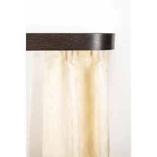 Schienensystem GARESA "Kunststoffschiene mit Blende", grau (wengefarben), L:140cm T:7,5cm, Kunststoff, Gardinenstangen, Schienensystem, seitlich mit 2 Rundbögen (kein Spalt zwischen Vorhang und Wand)