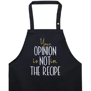 EXPRESS-STICKEREI Schürze Kochen Unisex - mit besticktem Design lustige Kochschürze Grillschürze für Frauen/Männer Verstellbare Latzschürze Küchenschürze Geschenk Grillfans Hobbykoch Bäcker - Einheitsgröße