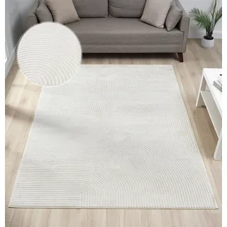 OTTO home Teppich OTTO HOME "Bentori, Hoch-Tief-Struktur, Scandi" Gr. 1, beige (creme), B:60cm H:11mm L:90cm, Kunstfaser, Teppiche, Teppich, Modernes Design mit Boho-Charme, Wohnzimmer, Schlafzimmer