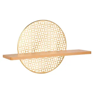 Ostaria Wandregal - braun/gold - MDF/Metall - 50 cm - Wandregal - Gold