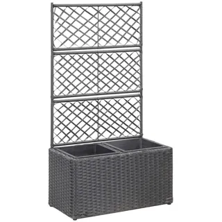 vidaXL Hochbeet mit Rankgitter 58 x 30 x 107 cm Schwarz