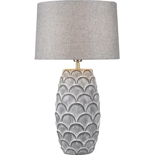 Tischleuchte Hockerleuchte Tischlampe Beton grau Lampe Kommode mit Schirm XL