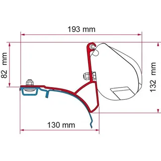 Fiamma F35 Adapter für VW T5/T6 Transporter Markise