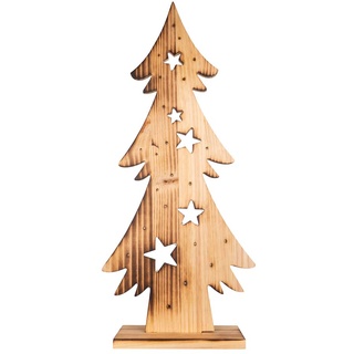 Weihnachtsbaum LED Deko XMAS Holz Kiefer Innen- und Außen IP44 H 80 cm