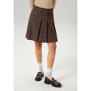 Aniston CASUAL Faltenrock kariert Braun 34