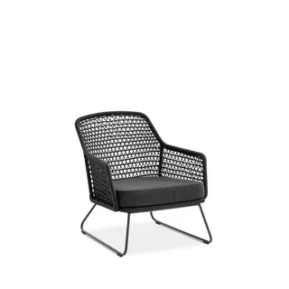 Niehoff Loungesessel Kubu Kordelflechtung Aluminium 0 x 0 x 0 cm Anthrazit/Schwarz