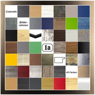 Colorello Deluxe Bilderrahmen Posterrahmen 20x20 cm Panorama und Quadrat Formate Bronze Dekor Antireflex Kunstglas