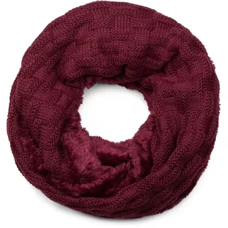 Stylebreaker Feinstrick Loop Schal in Bordeaux-Violett | Gr.: onesize