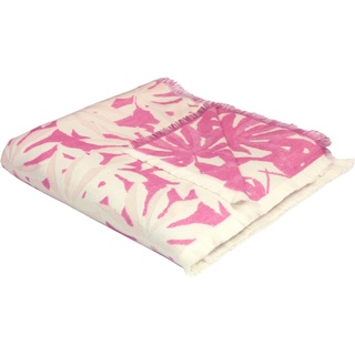 Wohndecke ADAM "Jungle" Wohndecken Gr. B/L: 150 cm x 210 cm, pink Baumwolldecken GOTS zertifiziert - nachhaltig aus Bio-Baumwolle, Kuscheldecke