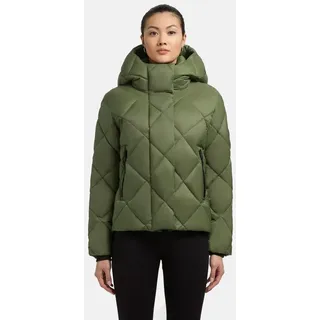 khujo Steppjacke Lilian Damen Winterjacke mit Karo-Steppung grün XXL (44)