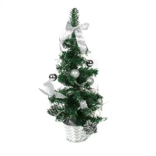 christmas gifts Künstlicher Weihnachtsbaum Christbaum Baum geschmückt, Tannenbaum, 20 LED Weihnachtsbaum grün|silberfarben