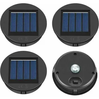 Set Mit 4 Ersatz-led-solarleuchten Für Den Außenbereich. 8 Cm Solarlaterne. Wasserdicht Ip55. Überlegene Solar-ersatzleuchte Für Garten-/tischdekoration [energieklasse A]