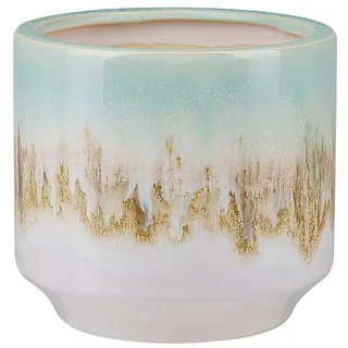 Beliani Blumenvase CYME in Bunt/Gold/Grün - (W) 16 x (H) 15 x (L) 16 cm | Gr.: onesize