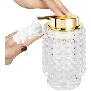 Segbeauty Schaumspender, Seifenschaumspender Leere, Seifenspender Vintage mit Schaumpumpe, Glas, Transparent, für Duschgel, Handseife, Shampoo